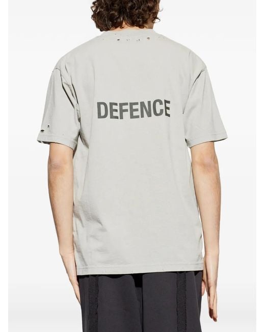Umbro Gray Distressed-Effect T-Shirt for men