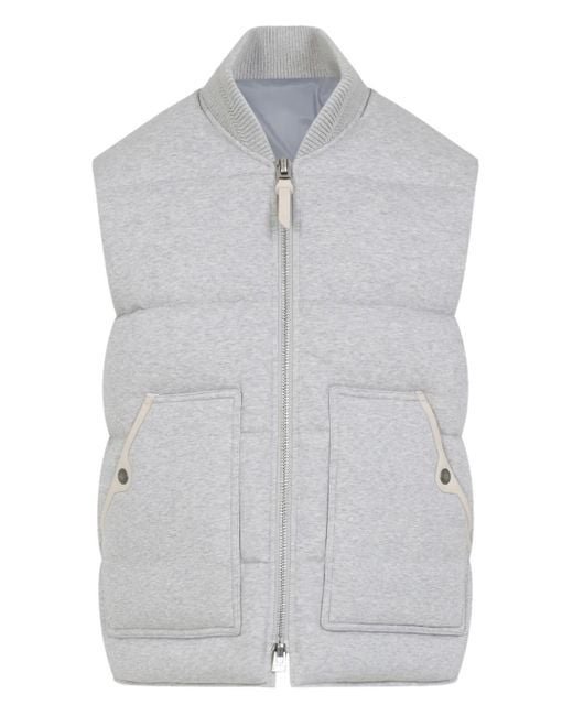 Tom Ford Gray Quilted Panelled Vest for men