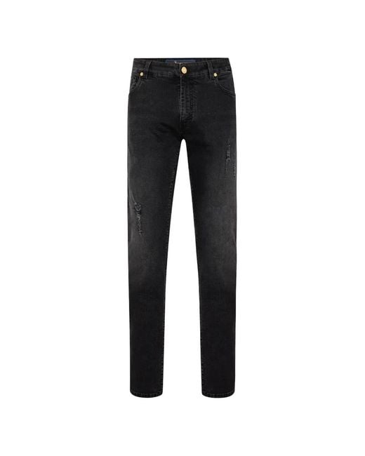 Billionaire Black Pantalon Droit À Effet Usé for men