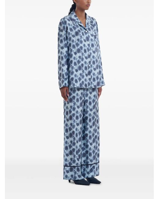 Marni Blue Printed Pants For