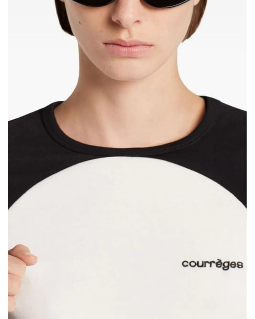 Courreges Black Rounded Hem Top