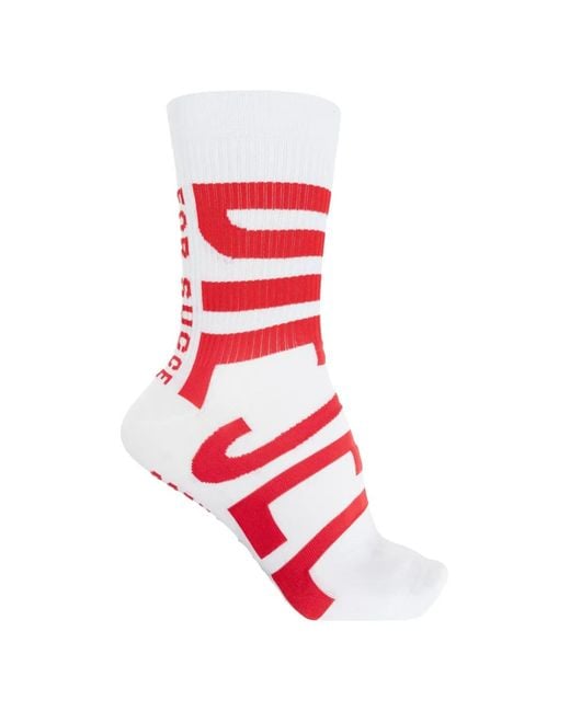 DIESEL Red Three-Pack Of Maxi Logo Socks for men