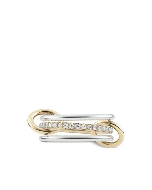 Spinelli Kilcollin White 18K And Three Link Diamond Ring
