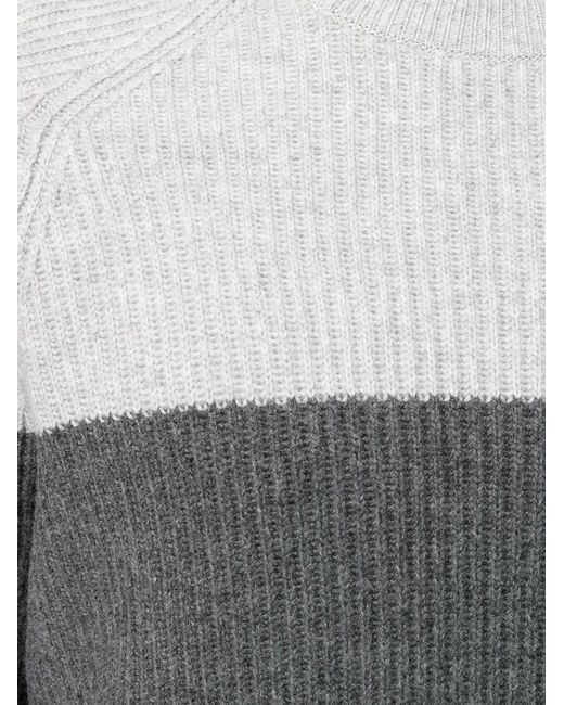 Pull Rayé Brunello Cucinelli pour homme en coloris Gray