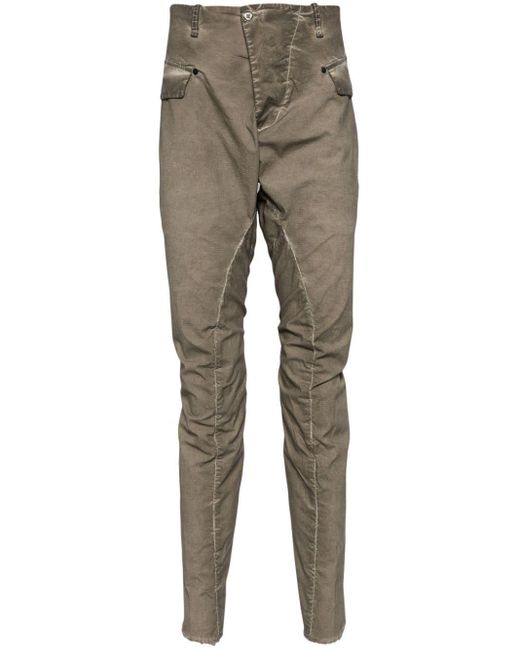 Masnada Gray Crinkled Tapered Trousers for men