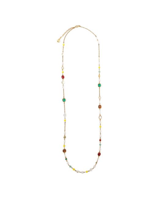 Goossens White Sautoir Necklace
