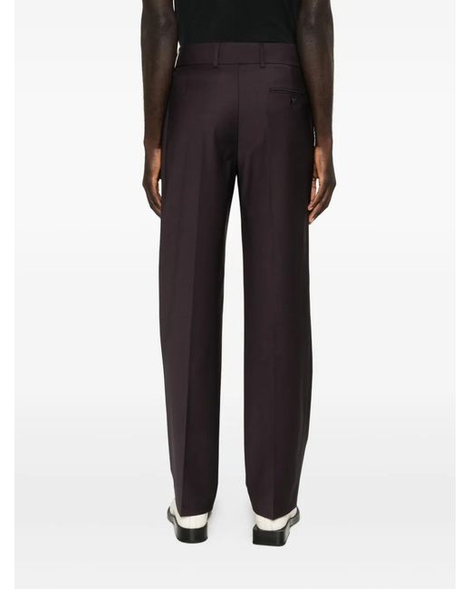 Patrizia Pepe Blue Slim-Fit Wool Trousers for men