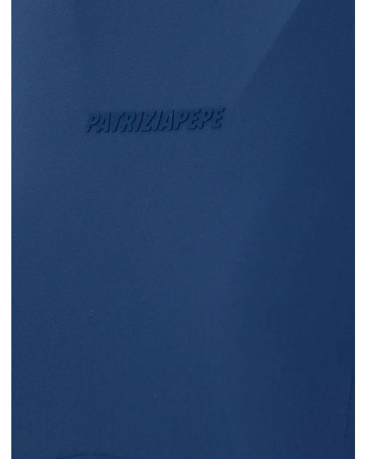 Patrizia Pepe Blue Cropped Sleeveless Top
