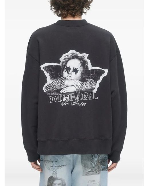 Sudadera Lil Reb con querubines estampados DOMREBEL de hombre de color Black