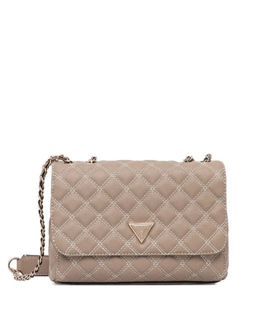 Guess Gray Giully Quilted Crossbody Bag