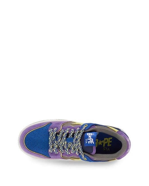 A Bathing Ape Blue Bape Sk8 Sta 1 M2 Lace-Up Sneakers for men