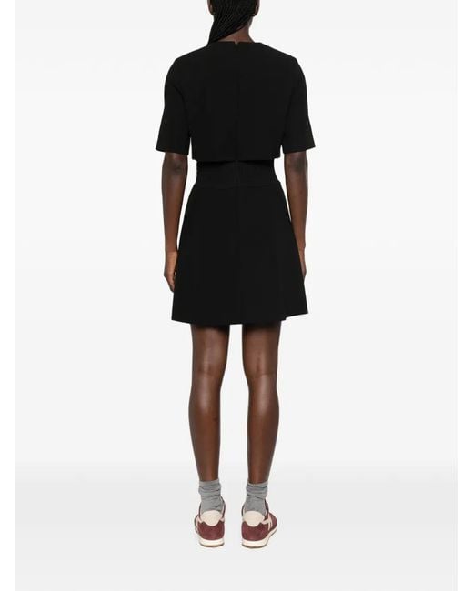 Sandro Black Button-Up Layered Dress