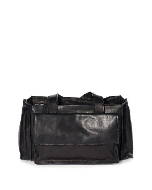 Miu Miu Black Utilitaire Leather Shoulder Bag