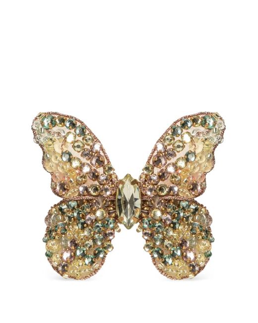 Jennifer Behr Natural Abbie Crystal Butterfly Hair Clip
