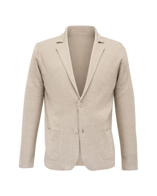 Peter Millar Natural Blazer À Col À Revers Crantés Et Poches Plaquées for men