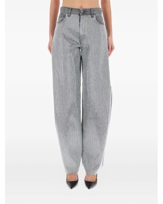 Haikure Gray Cotton Straight-Leg Jeans main image 1