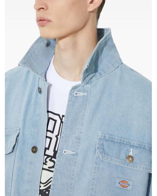 Giacca Denim Con Bottoni di Dickies in Blue da Uomo