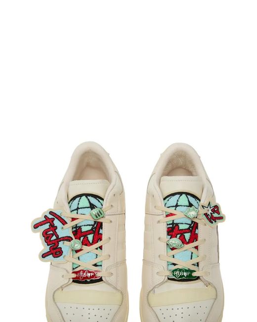 Adidas Natural Embroidered-Patch Sneakers for men