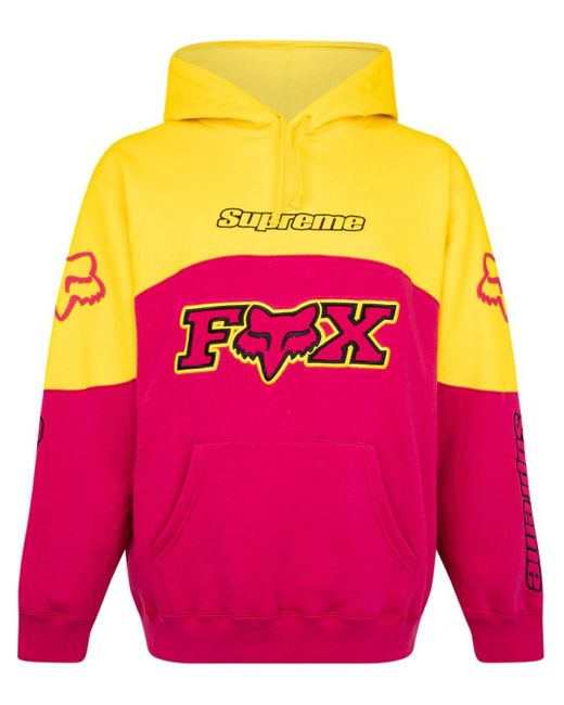 Supreme コットン Fox Racing パーカー カラー ピンク Lyst