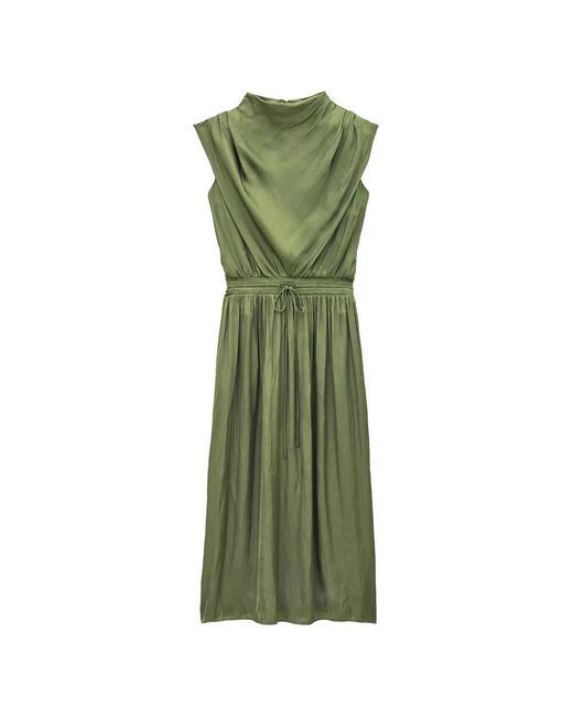 Vestido Midi Celea Drapeado Ba&sh de color Green