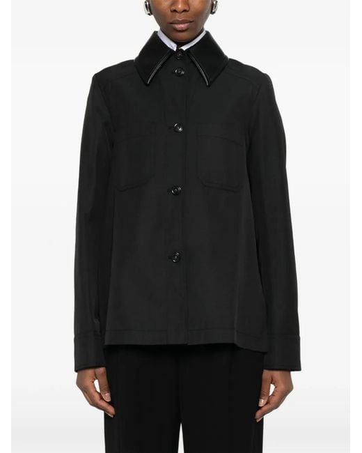 Sportmax Black Boxy Collar Jacket