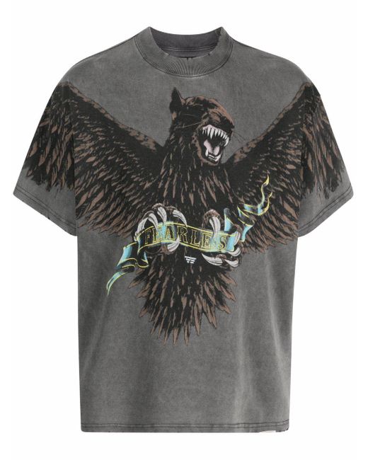 Represent Gray Fearless Cotton T-shirt for men