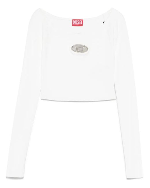 DIESEL White M Vera Ls Top