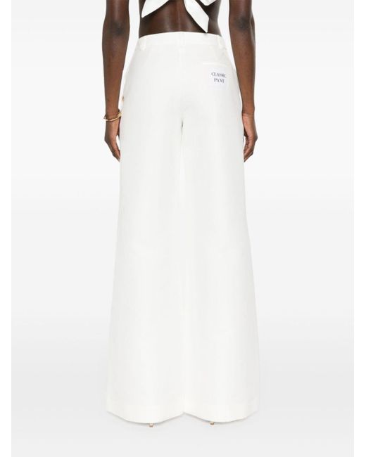 Moschino White Tailored Wide-leg Trousers