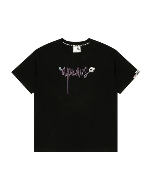 Aape By A Bathing Ape Black Bear-Print T-Shirt