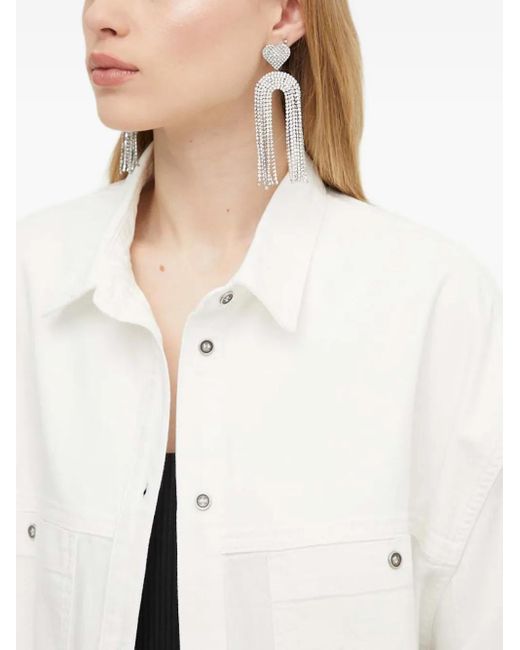 IRO White Buttoned Pollo Colar Shirt