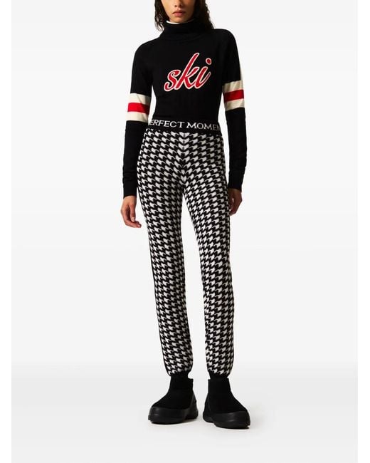 Perfect Moment Black Houndstooth Legging