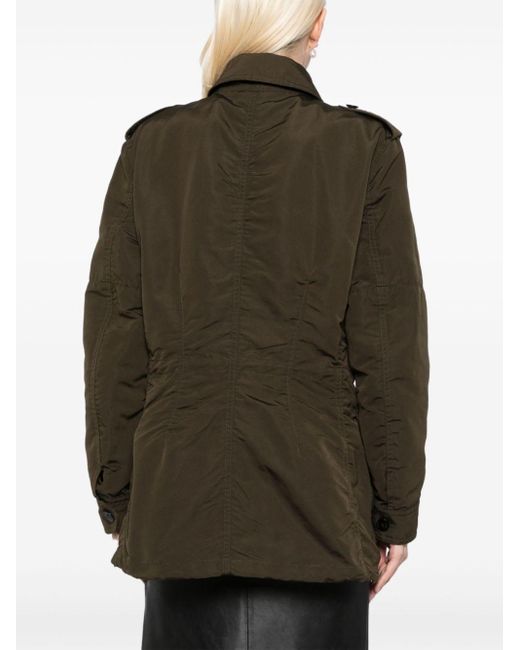 Tom Ford Black Drawstring Waist Military Jacket