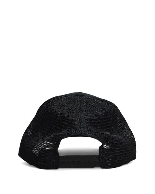New Balance Black Stacked Patch Logo Trucker Cap
