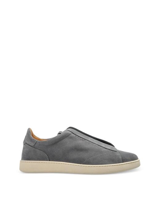 Bally Gray Retro Crest Slip-On Sneakers for men