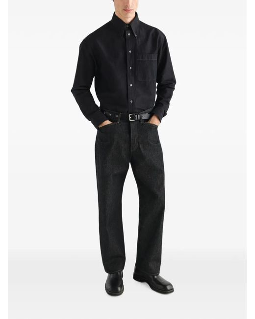 Lemaire Blue Button-Down Shirt for men