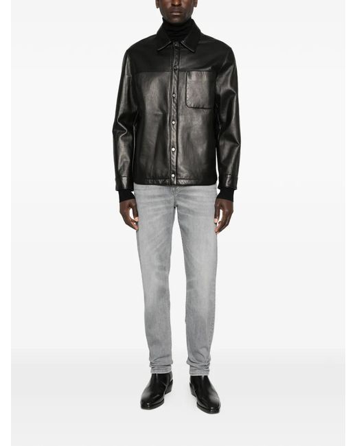 Salvatore Santoro Black Chest-Pocket Jacket for men