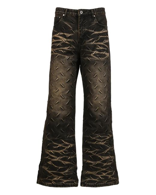Who Decides War Black Pantalon À Design Embossé for men