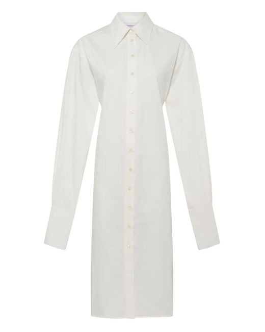 MARINE SERRE White Belted Shirt Dress