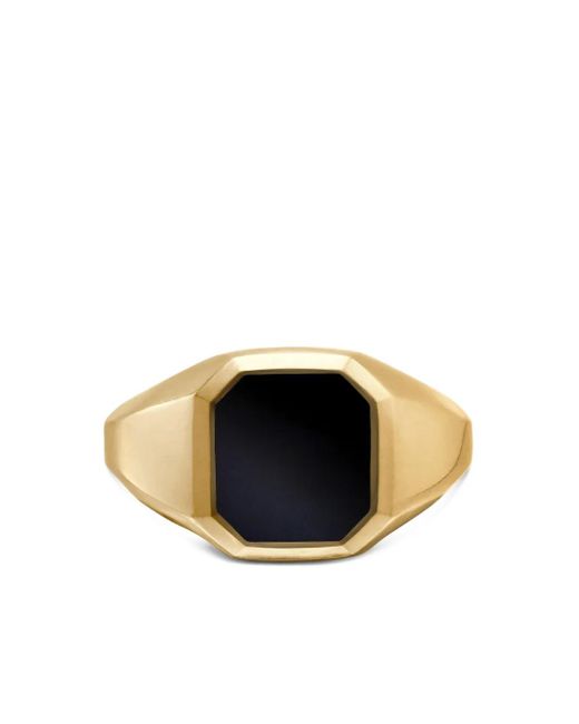 David Yurman Metallic 18Kt Streamline Onyx Signet Ring (14Mm) for men