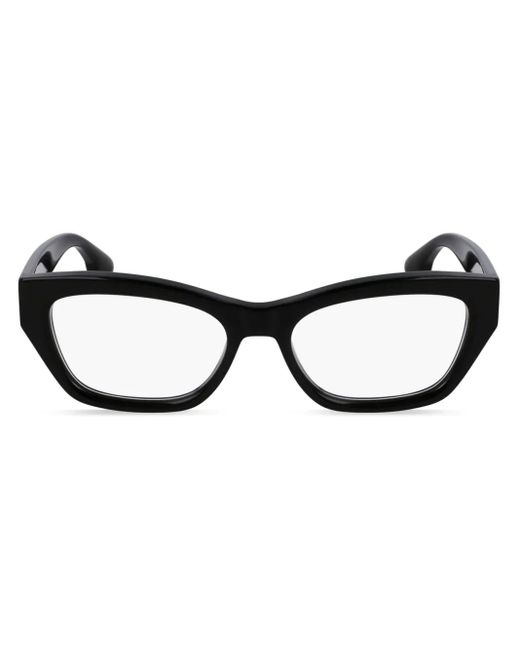 Gafas con montura rectangular Victoria Beckham de color Brown