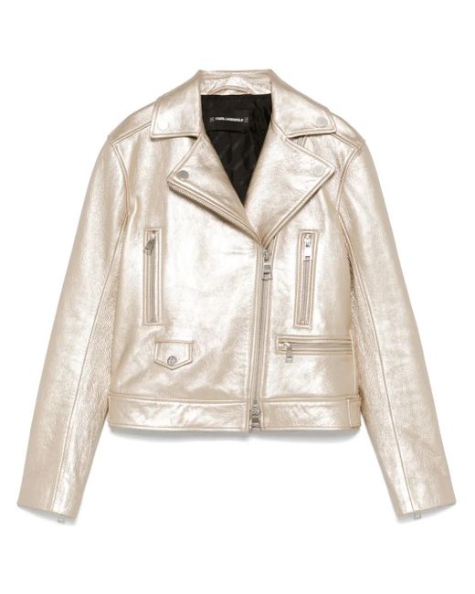 Karl Lagerfeld Natural Biker Jacket