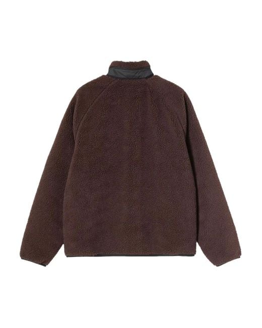 Carhartt Brown Prentis Borg Zip-Up Jacket for men