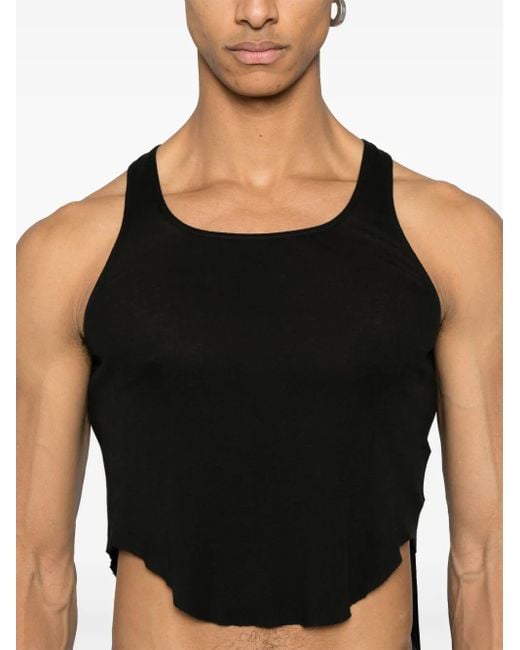 メンズ Rick Owens クロップド タンクトップ Black