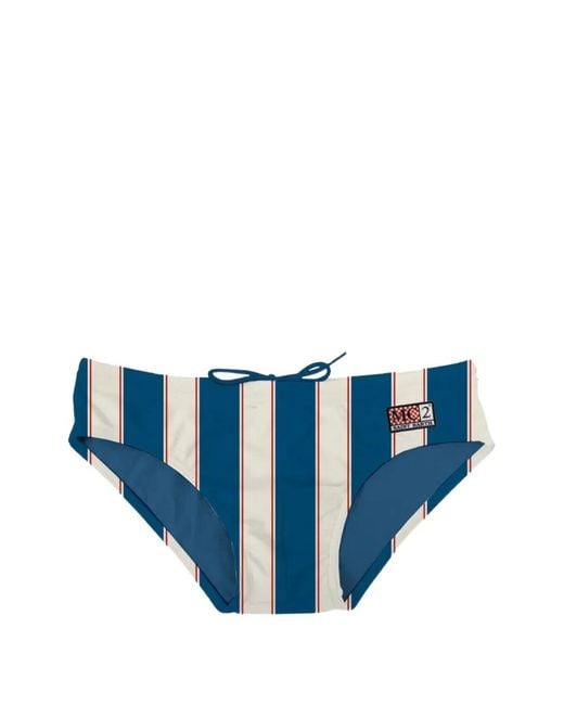 Mc2 Saint Barth Blue Cayo Striped Swimming Trunks for men