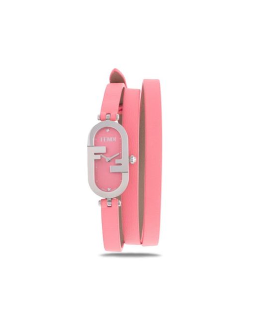 Orologio O'Lock Vertical 28mm di Fendi in Pink