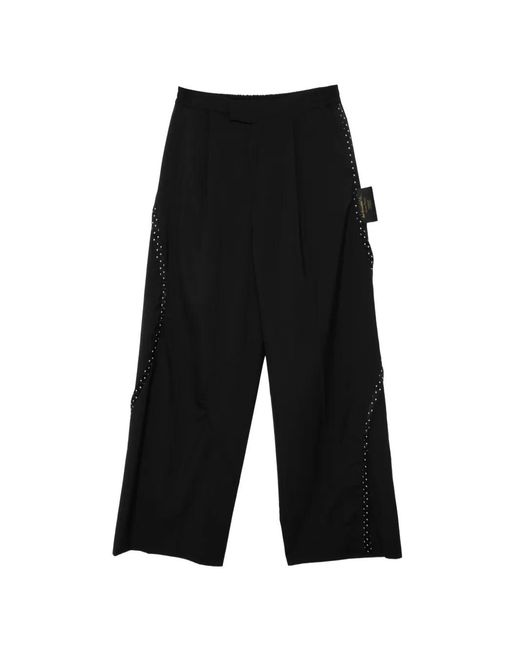 Undercover Black Pattern-Trim Trousers