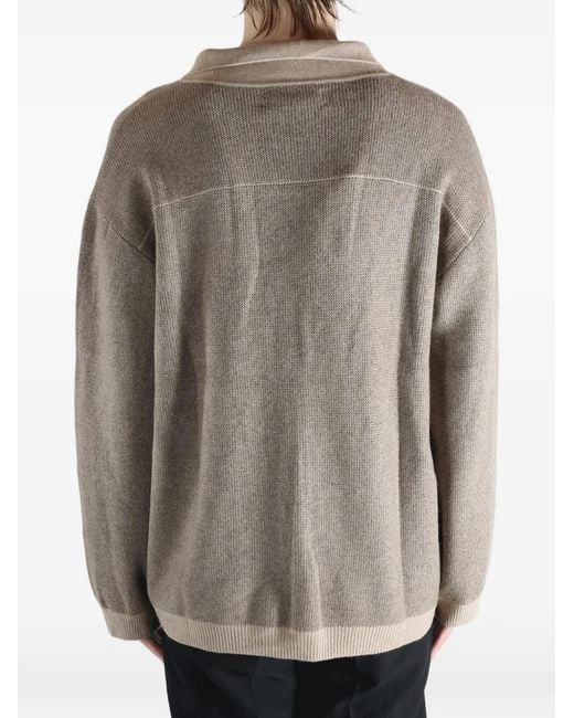 MUTEDANCE Brown Patch-Pocket Cardigan for men