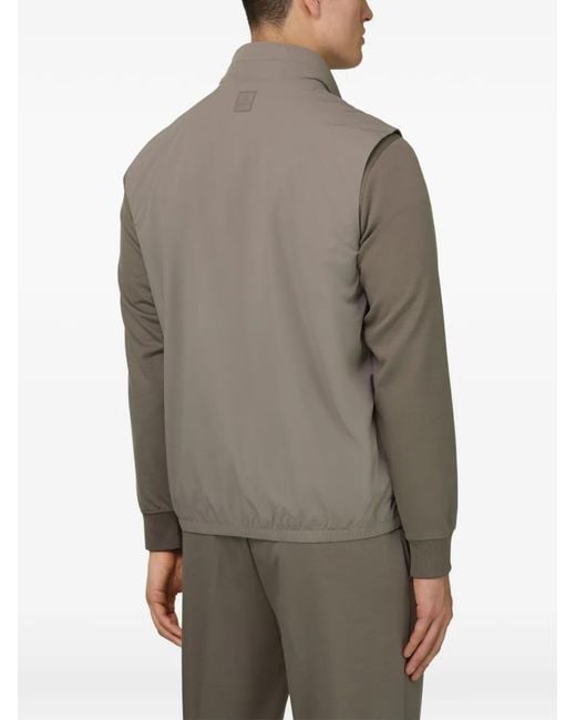 Boggi Gray Technical Fabric Gilet for men