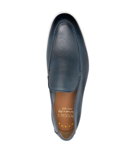Doucal's Contrasting-sole Leather Mocassins in Blue for Men | Lyst