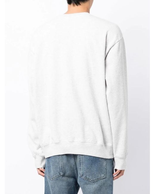 Sporty & Rich White Logo-Print Cotton Sweatshirt